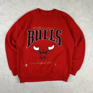 Vintage Chicago Bulls NBA Nutmeg Crewneck Sweatshirt, Chicago Basketball Shirt